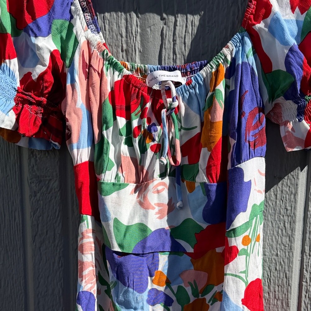 Faithfull The Brand Iris Dress Floral Print Mini Dress Sz: 4 - Picture 5 of 11